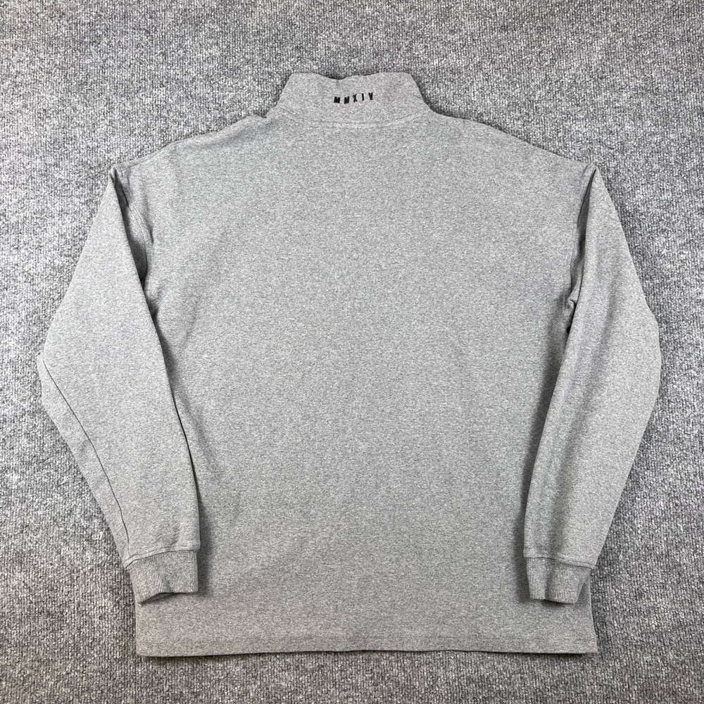YoungLA 1/4 Zip Sweatshirt Mens M Gray Pullover Fleece Performance Sweater - Picture 3 of 10